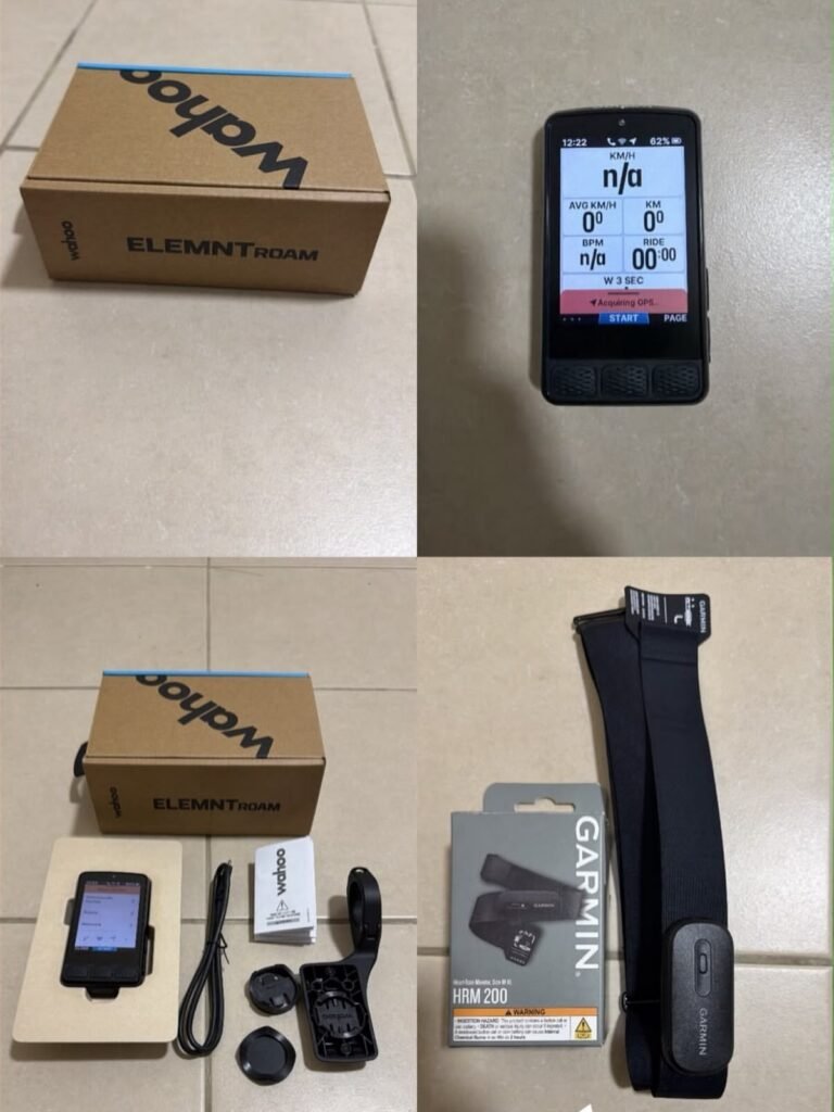 Wahoo ELEMNT ROAM Cycling Computer + Garmin HRM 200 — Excellent Condition